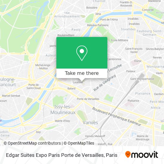 Mapa Edgar Suites Expo Paris Porte de Versailles