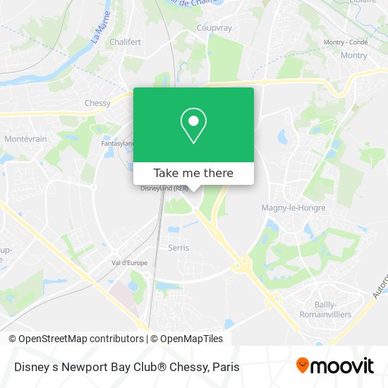 Mapa Disney s Newport Bay Club® Chessy