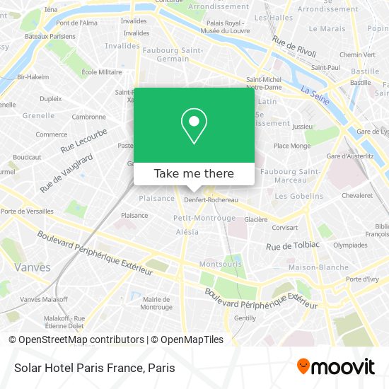 Solar Hotel Paris France map