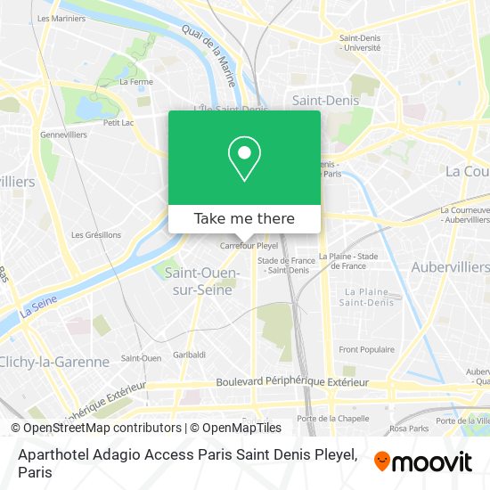 Aparthotel Adagio Access Paris Saint Denis Pleyel map