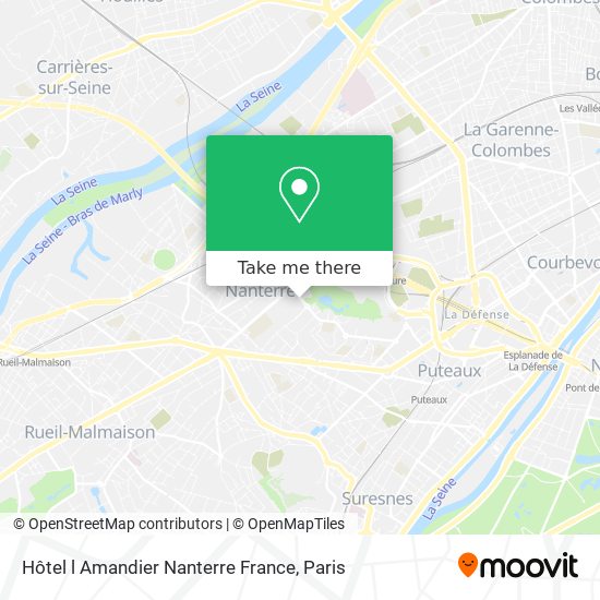 Hôtel l Amandier Nanterre France map