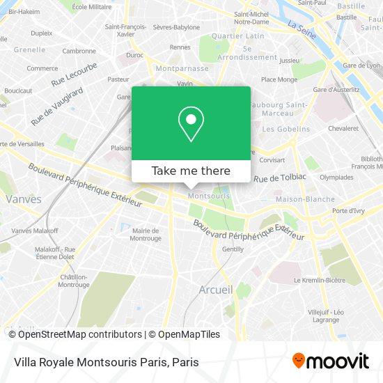 Villa Royale Montsouris Paris map