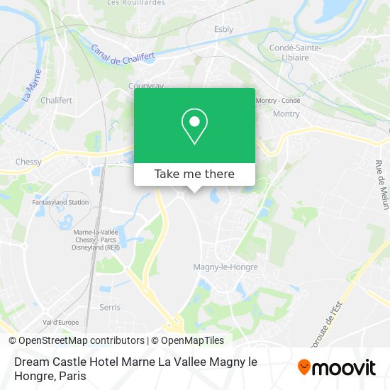 Dream Castle Hotel Marne La Vallee Magny le Hongre map