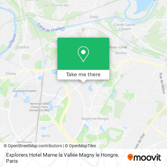 Mapa Explorers Hotel Marne la Vallée Magny le Hongre
