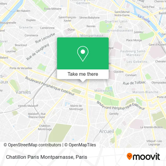 Chatillon Paris Montparnasse map