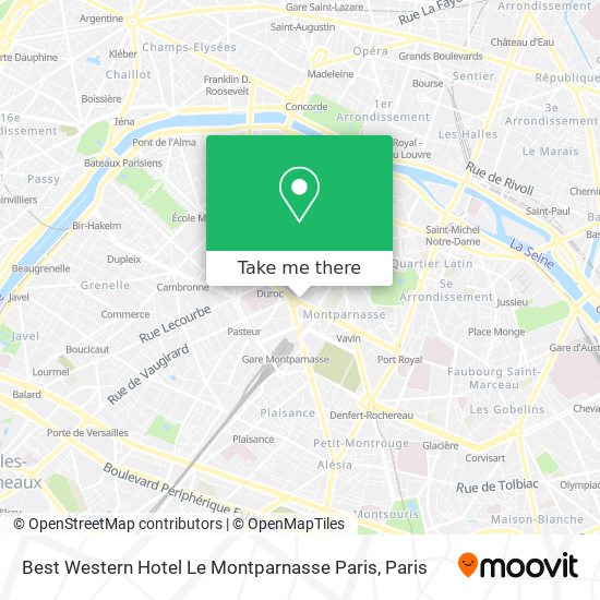 Best Western Hotel Le Montparnasse Paris map