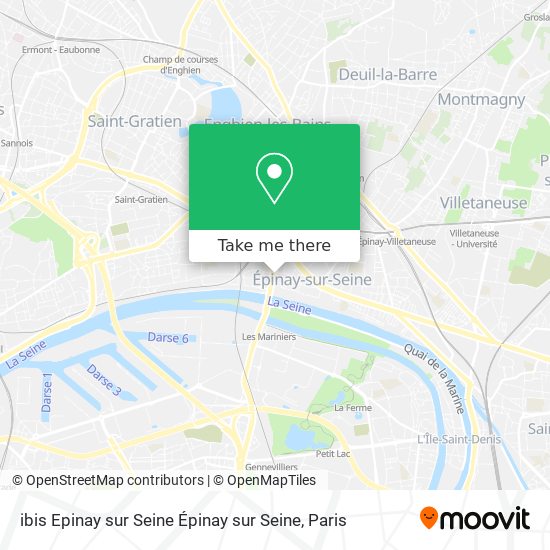 Mapa ibis Epinay sur Seine Épinay sur Seine