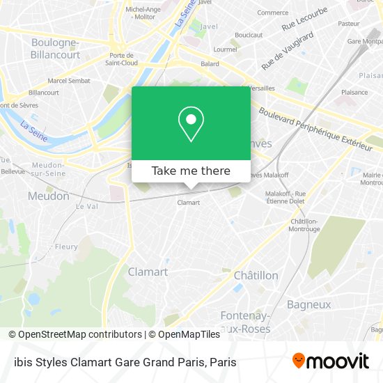 ibis Styles Clamart Gare Grand Paris map