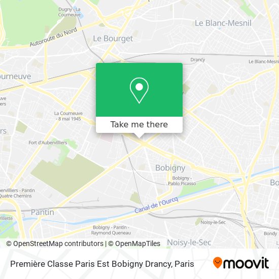 Première Classe Paris Est Bobigny Drancy map