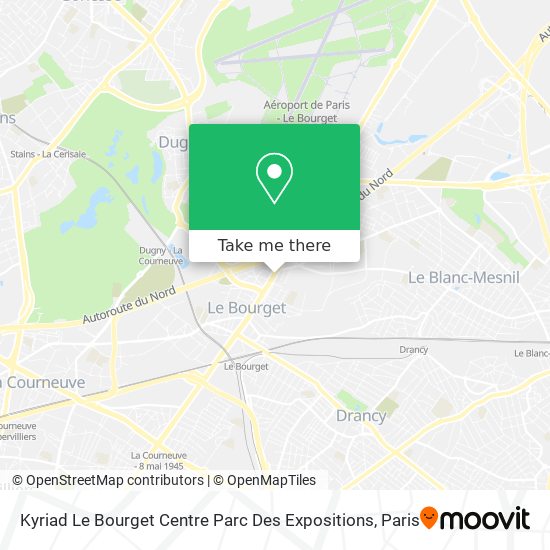 Kyriad Le Bourget Centre Parc Des Expositions map