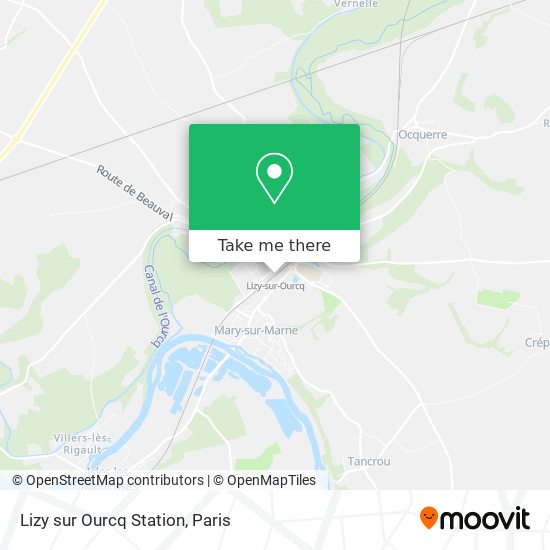 Lizy sur Ourcq Station map