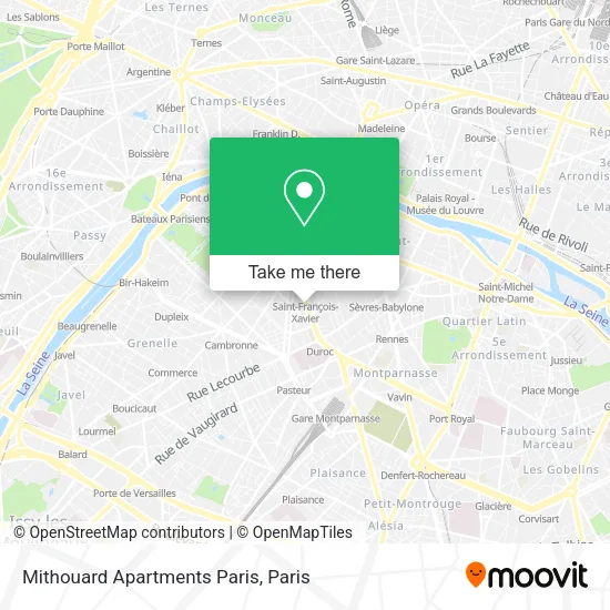 Mithouard Apartments Paris map
