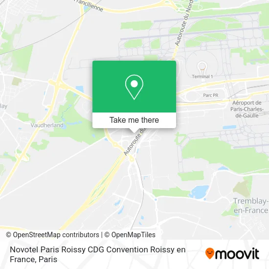 Novotel Paris Roissy CDG Convention Roissy en France map