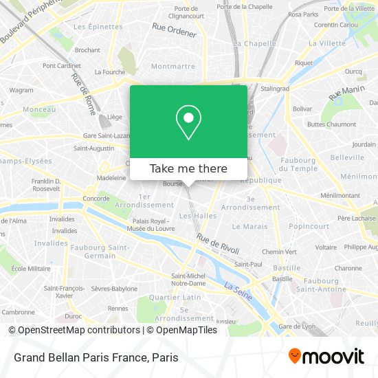 Mapa Grand Bellan Paris France