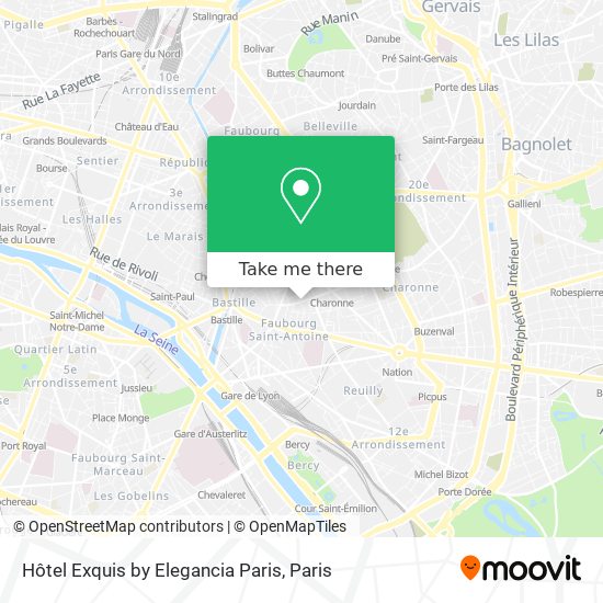 Mapa Hôtel Exquis by Elegancia Paris