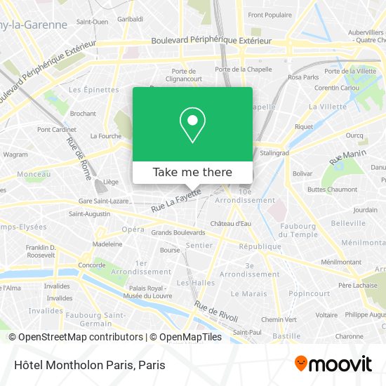 Hôtel Montholon Paris map