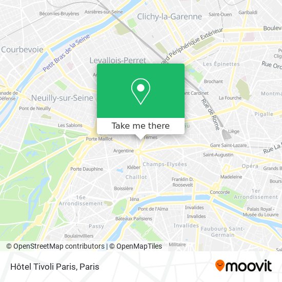 Mapa Hôtel Tivoli Paris