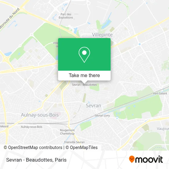 Sevran - Beaudottes map