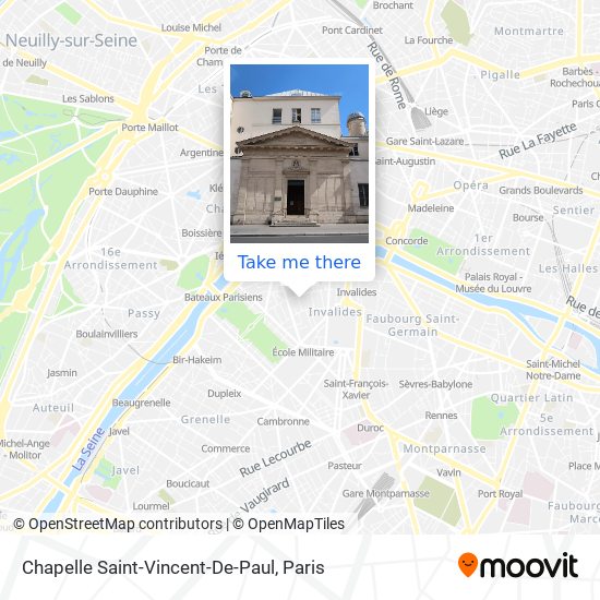 Mapa Chapelle Saint-Vincent-De-Paul
