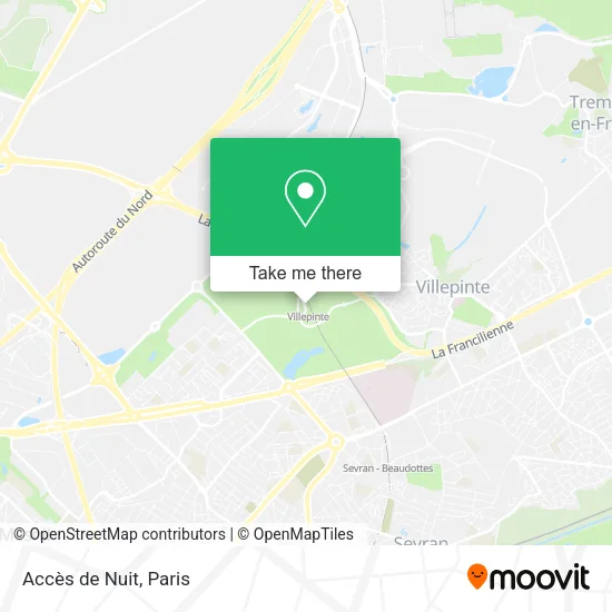 Accès de Nuit map
