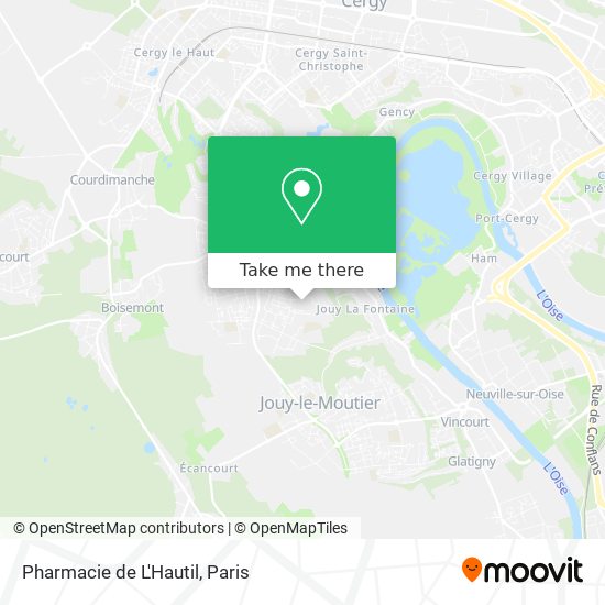 Mapa Pharmacie de L'Hautil