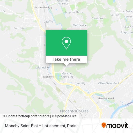 Mapa Monchy-Saint-Éloi – Lotissement