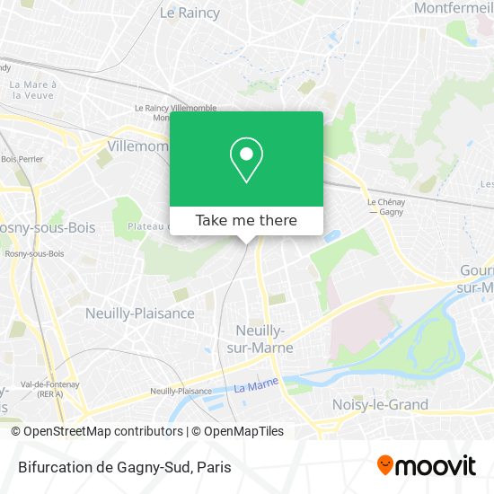 Bifurcation de Gagny-Sud map
