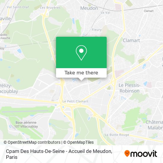 Cpam Des Hauts-De-Seine - Accueil de Meudon map