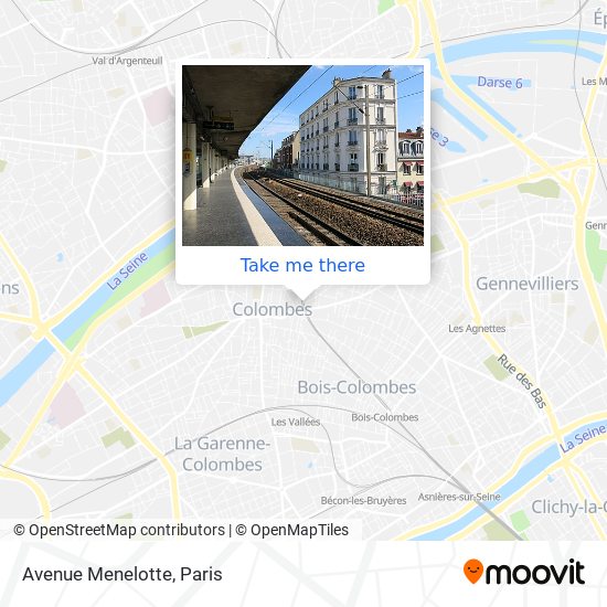 Mapa Avenue Menelotte