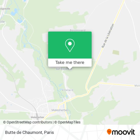 Butte de Chaumont map