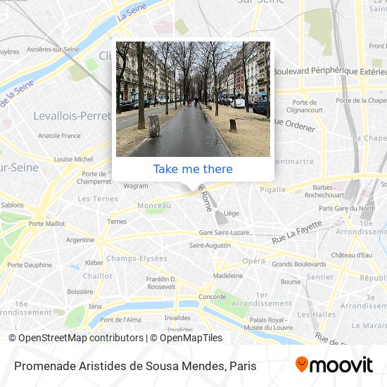Mapa Promenade Aristides de Sousa Mendes