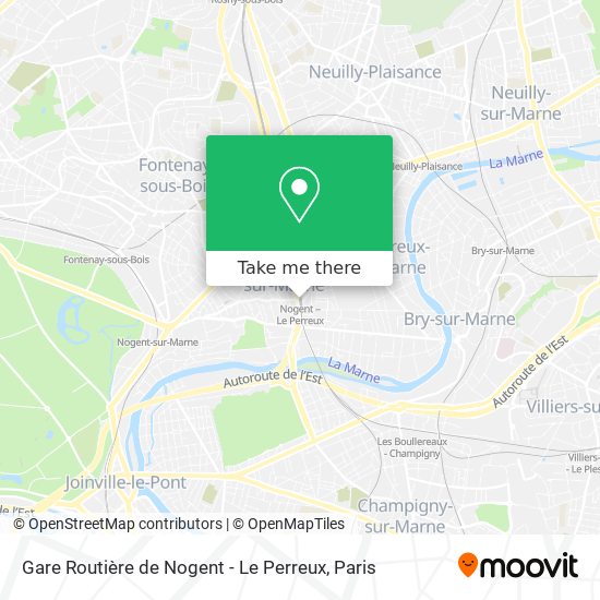 Mapa Gare Routière de Nogent - Le Perreux