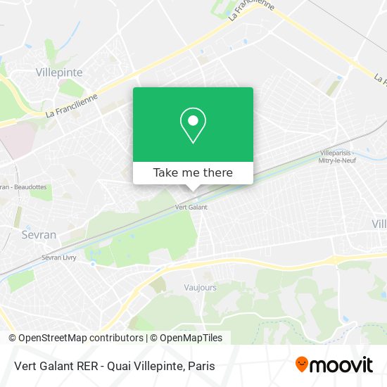 Vert Galant RER - Quai Villepinte map