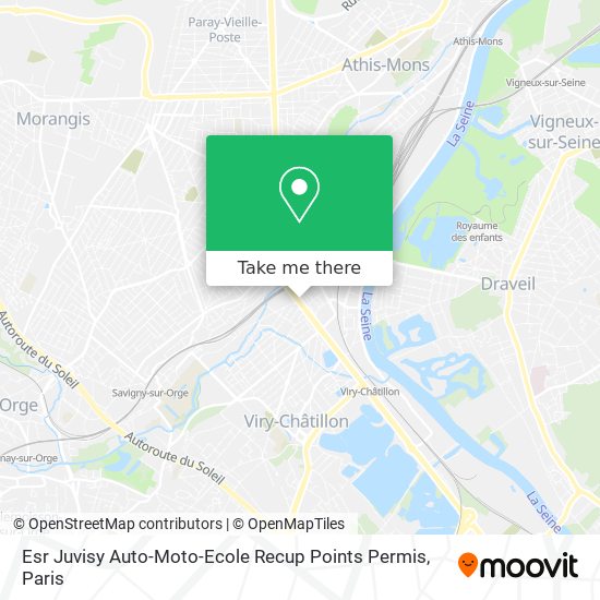 Esr Juvisy Auto-Moto-Ecole Recup Points Permis map