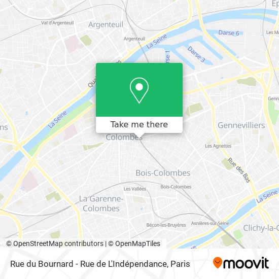 Mapa Rue du Bournard - Rue de L'Indépendance