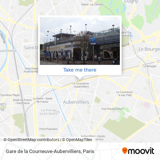 Gare de la Courneuve-Aubervilliers map