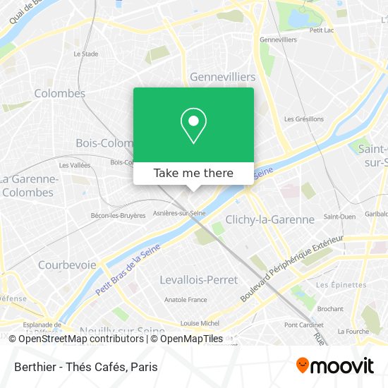Berthier - Thés Cafés map
