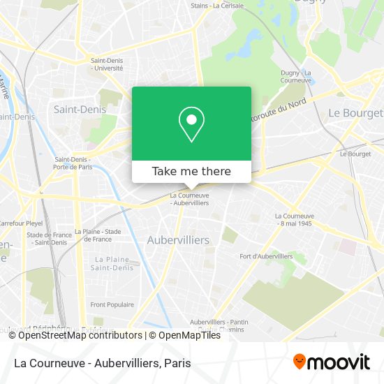 Mapa La Courneuve - Aubervilliers