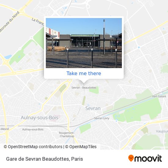 Mapa Gare de Sevran Beaudottes