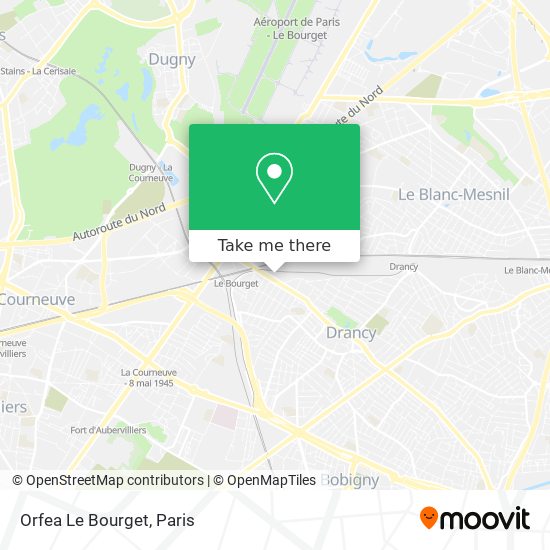 Orfea Le Bourget map