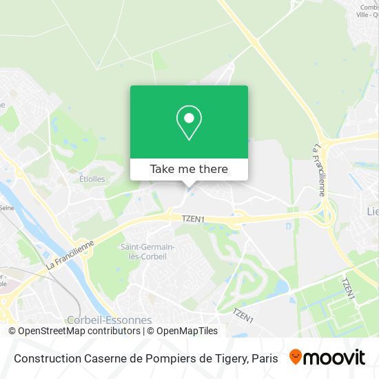 Construction Caserne de Pompiers de Tigery map