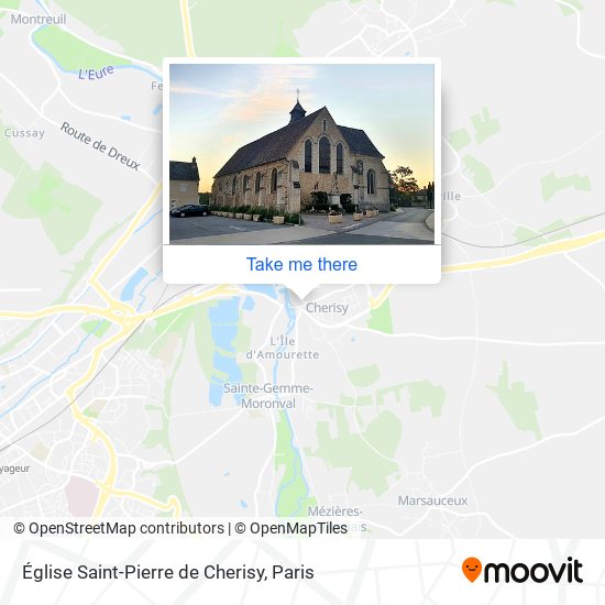 Mapa Église Saint-Pierre de Cherisy