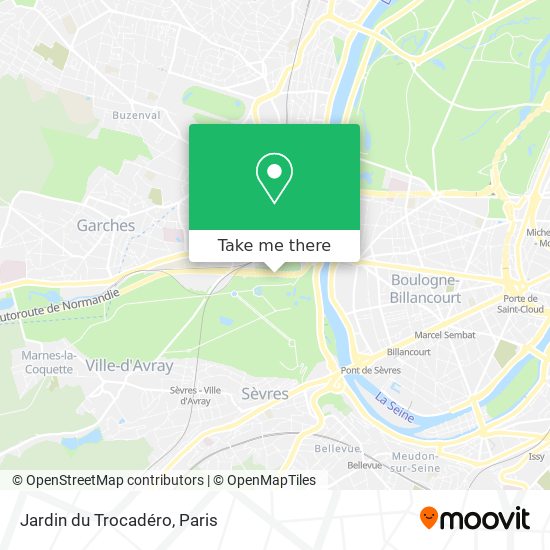 Mapa Jardin du Trocadéro