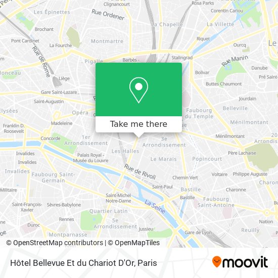 Mapa Hôtel Bellevue Et du Chariot D'Or