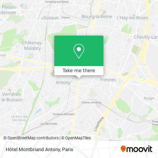 Hôtel Montbriand Antony map