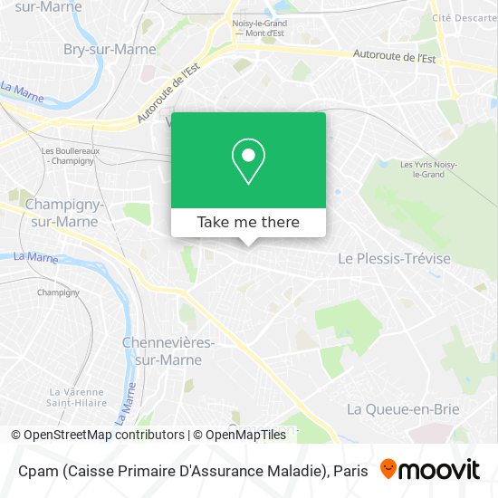 Cpam (Caisse Primaire D'Assurance Maladie) map