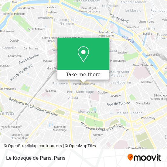 Mapa Le Kiosque de Paris