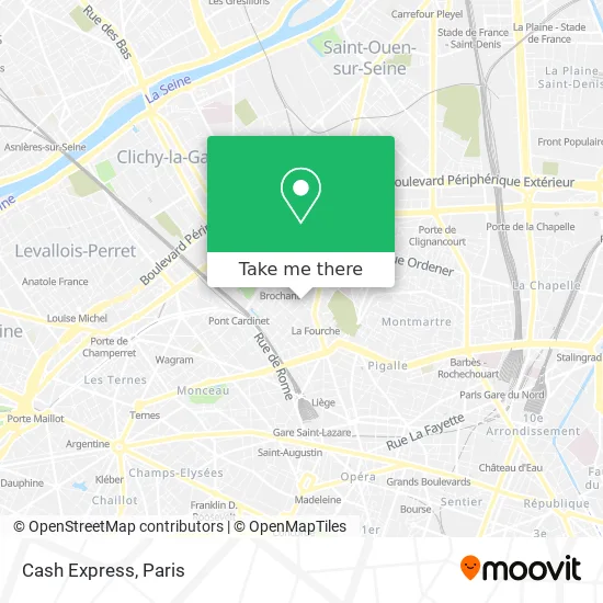 Cash Express map
