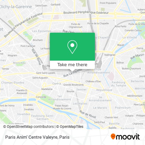 Paris Anim' Centre Valeyre map