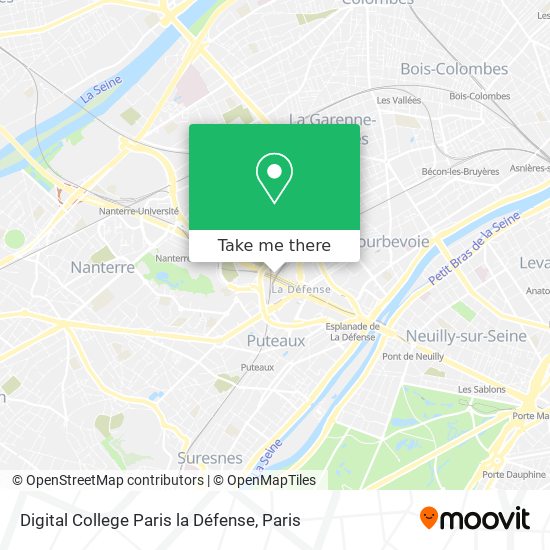 Digital College Paris la Défense map
